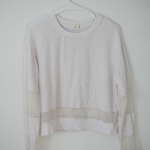 Cropped Mesh Sweater